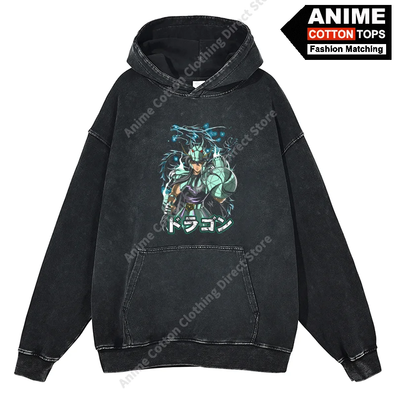 Anime Saint Seiya -Draco Shiryu Hoodies Cotton Washed Vintage Oversized Pullover Tops y2k Street Unisex Loose Casual Tracksuit
Anime Saint Seiya -Draco Shiryu Hoodies Cotton Washed Vintage Oversized Pullover Tops y2k Street Unisex Loose Casual Tracksuit