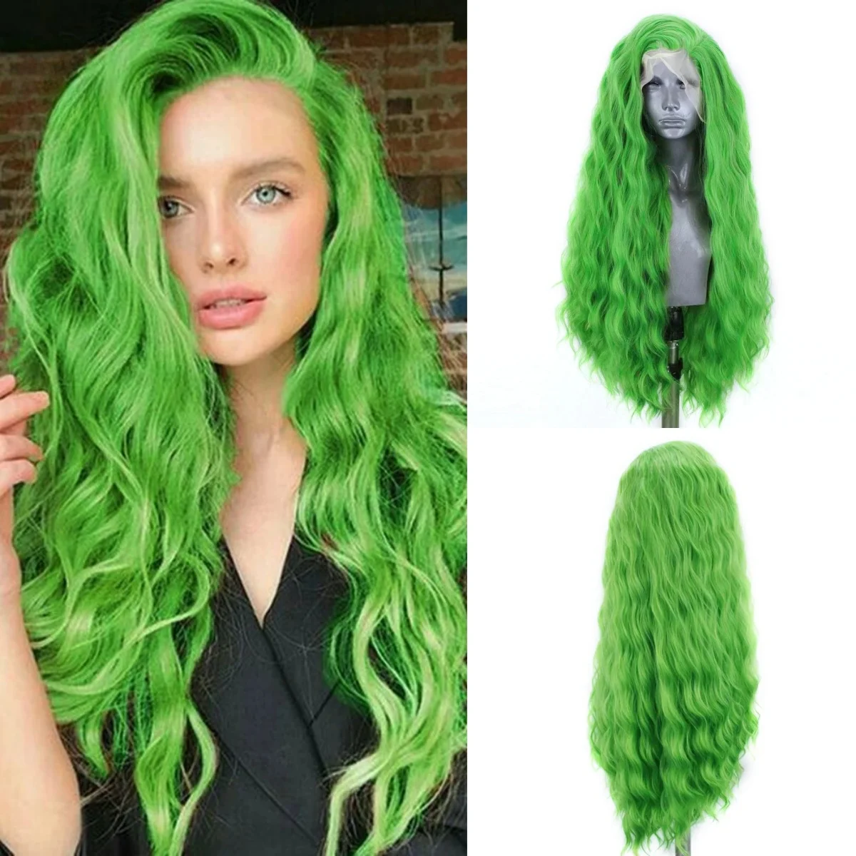 Зеленый парик 13x4 HD Длинные объемные волны Парики фронта шнурка Бесклеевые предварительно выщипанные свободные волны Синтетические Высокое качество Косплей Одежда для вечеринок
Зеленый парик 13x4 HD Длинные объемные волны Парики фронта шнурка Бесклеевые предварительно выщипанные свободные волны Синтетические Высокое качество Косплей Одежда для вечеринок