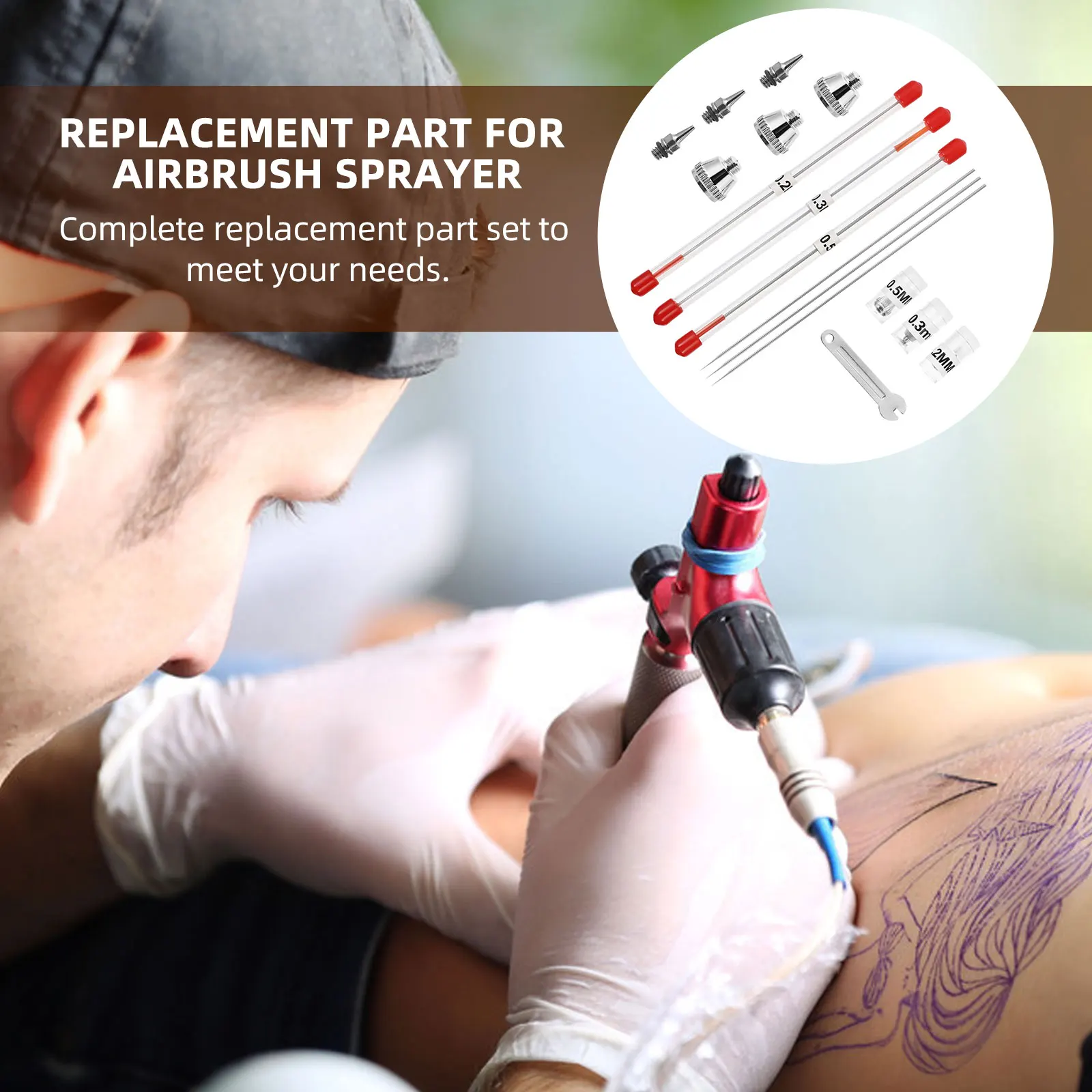 Airbrush Accessories Combination 0.2mm 0.3mm 0.5mm Nozzles Needles Replacement Parts for Airbrush Painting Machine Precision
Airbrush Accessories Combination 0.2mm 0.3mm 0.5mm Nozzles Needles Replacement Parts for Airbrush Painting Machine Precision