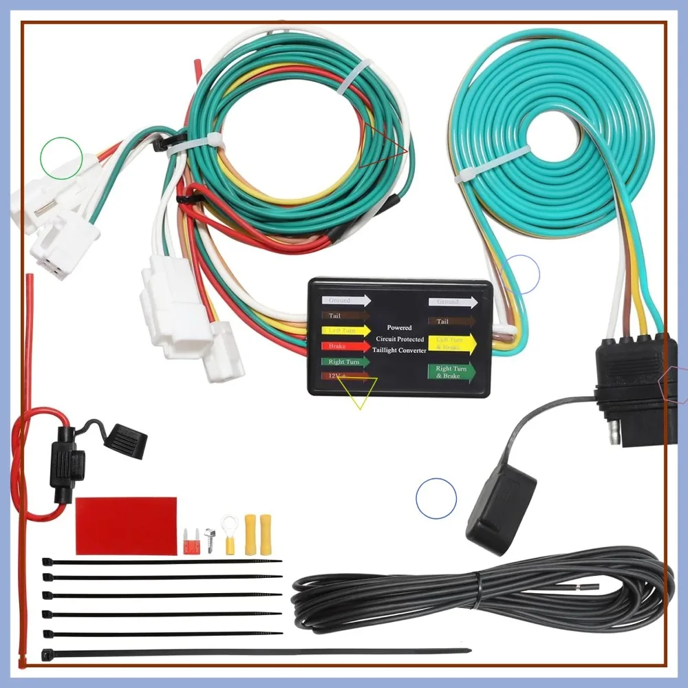 4-Pin Trailer Wiring Harness for 2019-2024 RAV4 & Prime Hybrid, Easy Plug-in T-Connector with Dust Cover
4-Pin Trailer Wiring Harness for 2019-2024 RAV4 & Prime Hybrid, Easy Plug-in T-Connector with Dust Cover