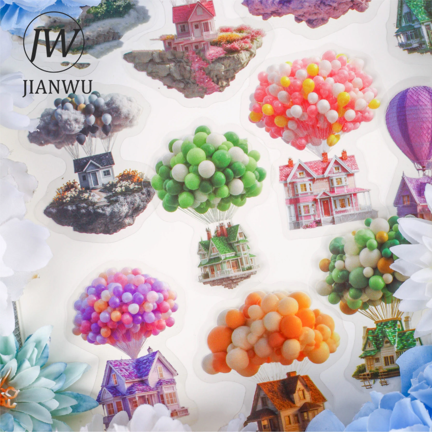 JIANWU Flying House Series Vintage Hot Air Balloon Castle Landscape Material Collage PET Sticker Creative DIY Journal Stationery
JIANWU Flying House Series Vintage Hot Air Balloon Castle Landscape Material Collage PET Sticker Creative DIY Journal Stationery