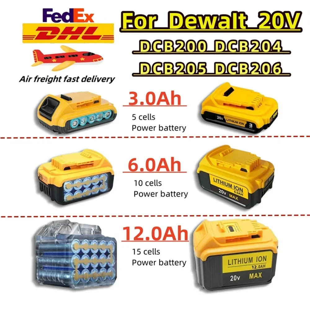 Запасная батарея 2026 года, 18В/20В 12.0Ач для Dewalt DCB609 DCB206 DCB205 DCB204 DCB609 DCB184 DCB200 MAX
Запасная батарея 2026 года, 18В/20В 12.0Ач для Dewalt DCB609 DCB206 DCB205 DCB204 DCB609 DCB184 DCB200 MAX