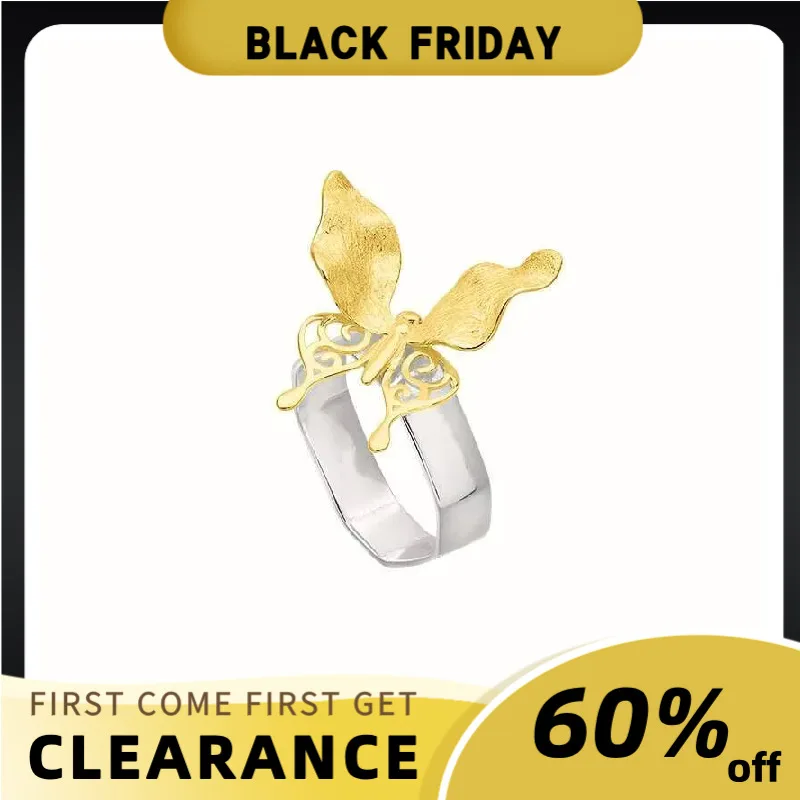 GEEZENCA, двухцветное 3D-кольцо с бабочкой из стерлингового серебра 925 пробы для женщин, ограниченный выпуск, первый, получите
GEEZENCA, двухцветное 3D-кольцо с бабочкой из стерлингового серебра 925 пробы для женщин, ограниченный выпуск, первый, получите