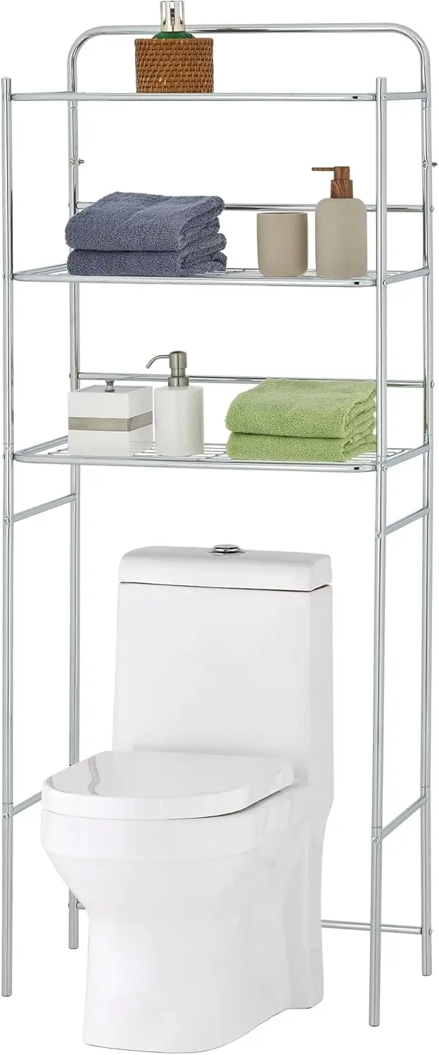 Display by Jack Over-The-Toilet Bathroom Storage Rack, 3-Tier Space-Saving Organizer – Metal Shelf
Display by Jack Over-The-Toilet Bathroom Storage Rack, 3-Tier Space-Saving Organizer – Metal Shelf
