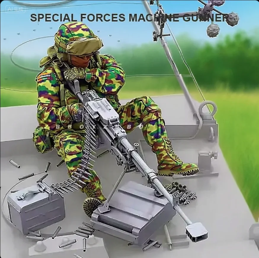 1/35 Солдат из смолы, современный пулемет для спецназа, бесцветная самостоятельная сборка A-2111
1/35 Солдат из смолы, современный пулемет для спецназа, бесцветная самостоятельная сборка A-2111