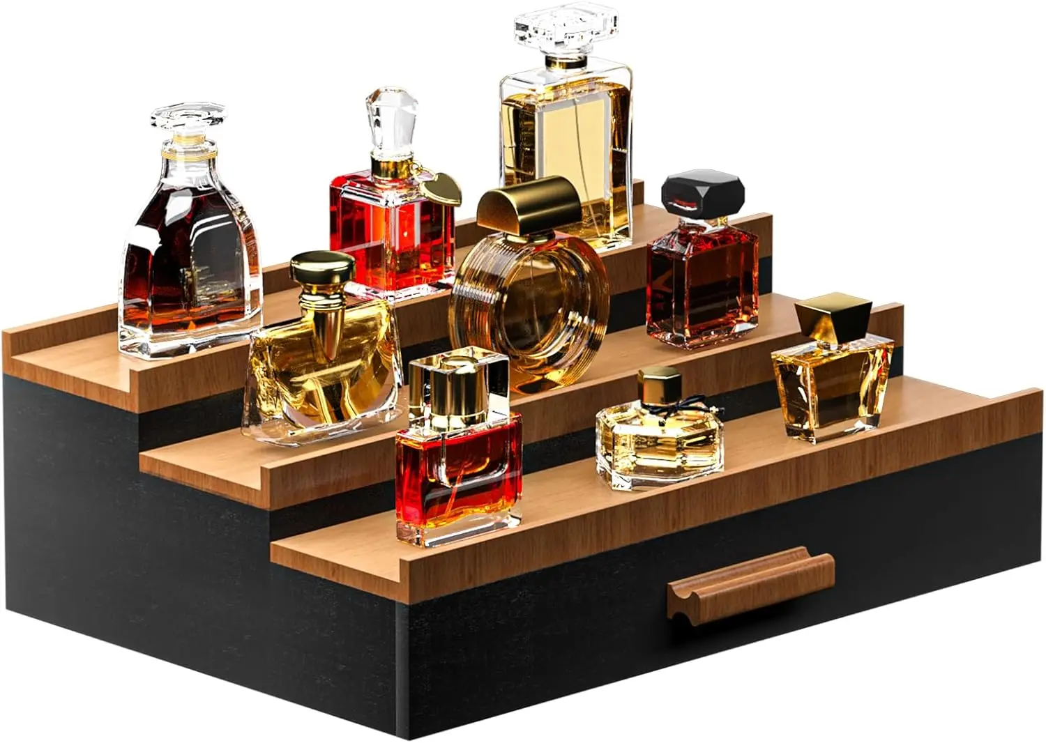 3-х уровневый деревянный органайзер для одеколон с ящиком для хранения, черный орех — подставка для духов для мужчин
3-х уровневый деревянный органайзер для одеколон с ящиком для хранения, черный орех — подставка для духов для мужчин