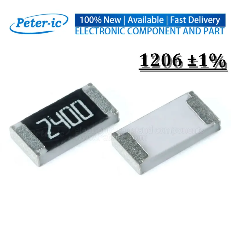(100pcs) 1% 1206 SMD resistor 0R ~ 10M 1/4W 0.1 1 10 100 150 220 330 ohm 1K 2.2K 4.7K 10K 100K 1R 10R 100R 150R 220R 1M Chip
(100pcs) 1% 1206 SMD resistor 0R ~ 10M 1/4W 0.1 1 10 100 150 220 330 ohm 1K 2.2K 4.7K 10K 100K 1R 10R 100R 150R 220R 1M Chip