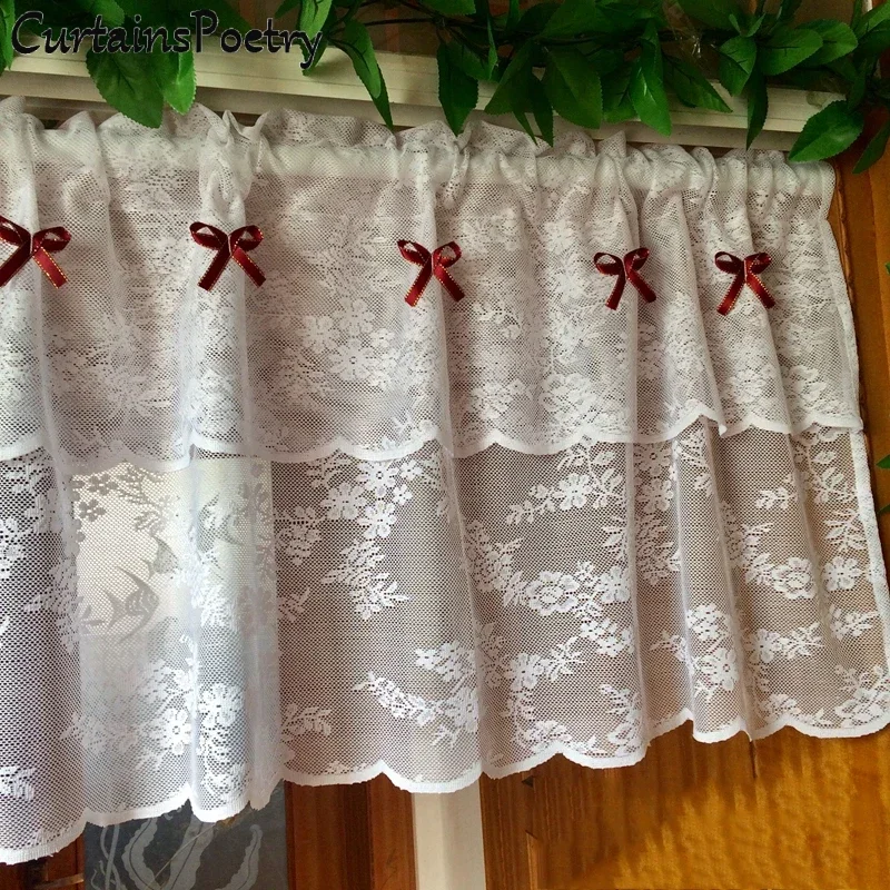 White Lace Curtains with Valance Floral Embroidery Semi Sheer Window Curtain Lace Tulle Rod Pocket Window Drapes for Living Room
White Lace Curtains with Valance Floral Embroidery Semi Sheer Window Curtain Lace Tulle Rod Pocket Window Drapes for Living Room