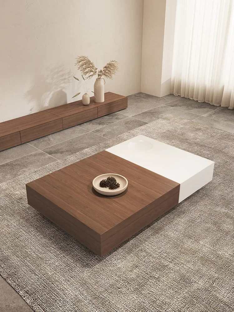 Square Coffee Table Modern Silent Style Walnut Color for Living Room
Square Coffee Table Modern Silent Style Walnut Color for Living Room