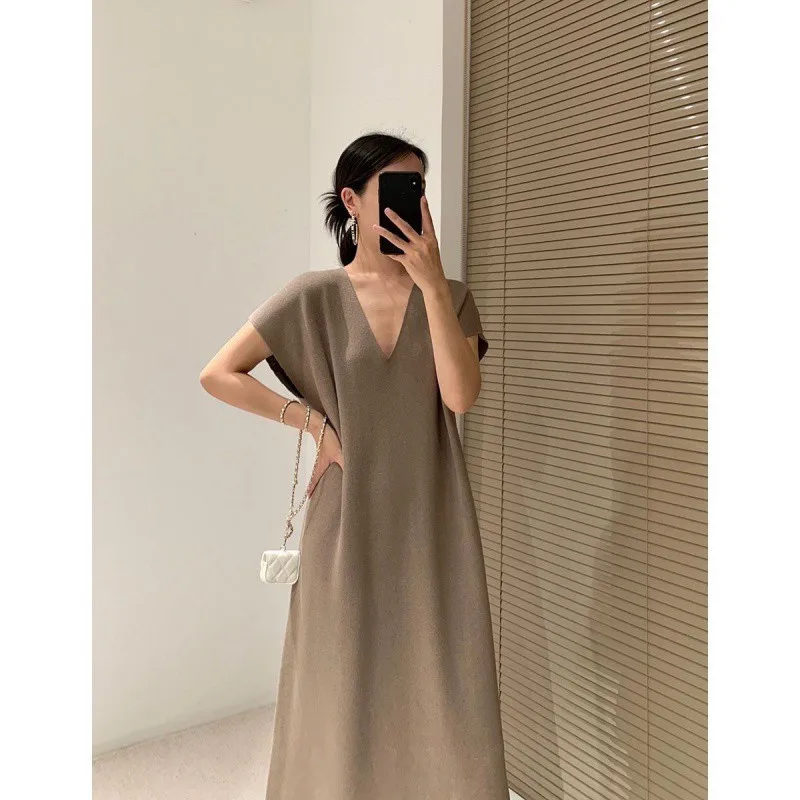 Women's Office Dress Plus Size2025Hot New French Style Tea Break Design Loose Slimming Long Simple Dress Women
Women's Office Dress Plus Size2025Hot New French Style Tea Break Design Loose Slimming Long Simple Dress Women