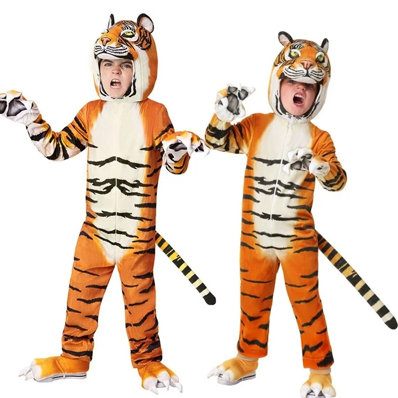 Baby Boys Girls Tiger Cartoon Animals Cosplay Costumes Kid Christmas Halloween Jumpsuit Hooded Winter Warm Party Set
Baby Boys Girls Tiger Cartoon Animals Cosplay Costumes Kid Christmas Halloween Jumpsuit Hooded Winter Warm Party Set