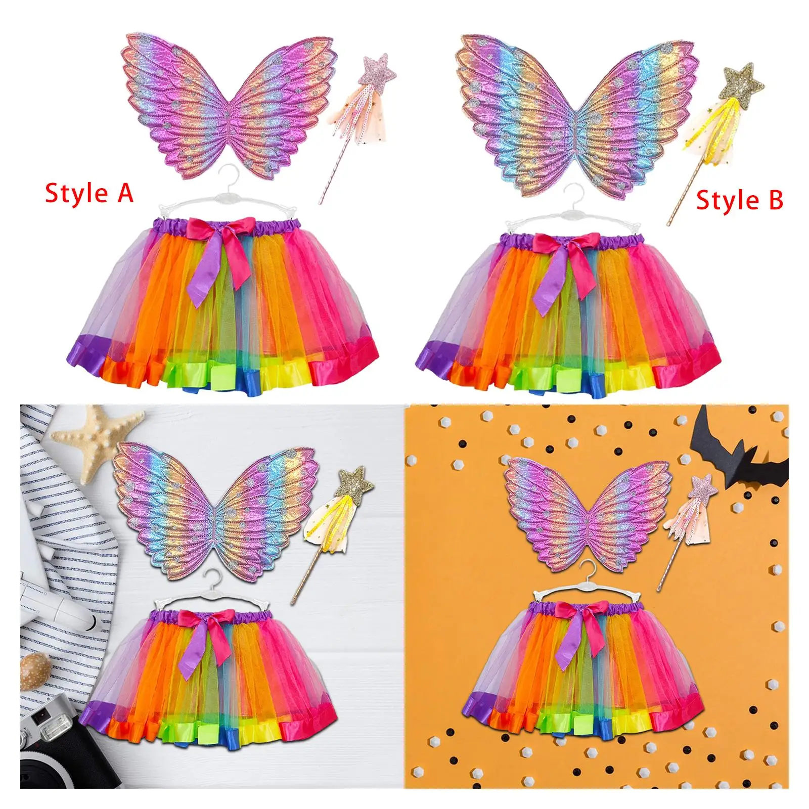 Angel Butterfly Wing Costume Cosplay Party Supplies Halloween Novelty Masquerade Holiday Stage Performance Wand and Wing Set
Angel Butterfly Wing Costume Cosplay Party Supplies Halloween Novelty Masquerade Holiday Stage Performance Wand and Wing Set