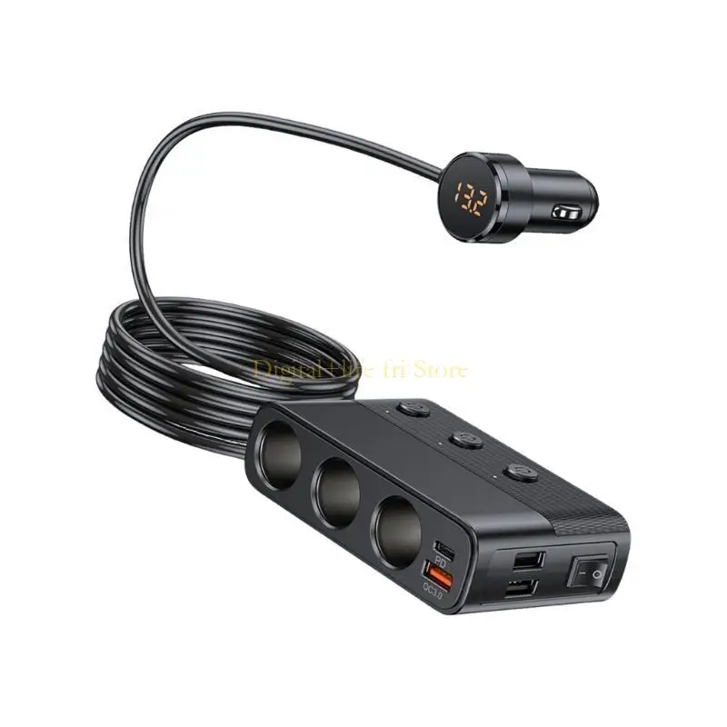 E06D Large Power Car Chargers 128W with Independent Switches Upgrades for Each Port
E06D Large Power Car Chargers 128W with Independent Switches Upgrades for Each Port