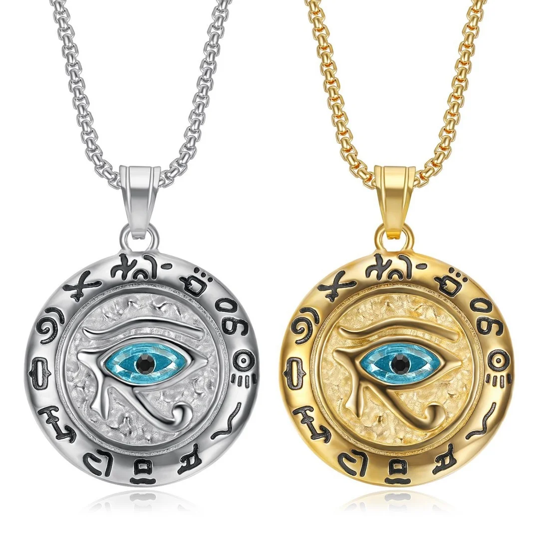 Mystic Egyptian Eye of Horus Pendant Gold Silver Color Stainless Steel Round Necklace for Man Woman Ancient Egypt Jewelry 2026
Mystic Egyptian Eye of Horus Pendant Gold Silver Color Stainless Steel Round Necklace for Man Woman Ancient Egypt Jewelry 2026
