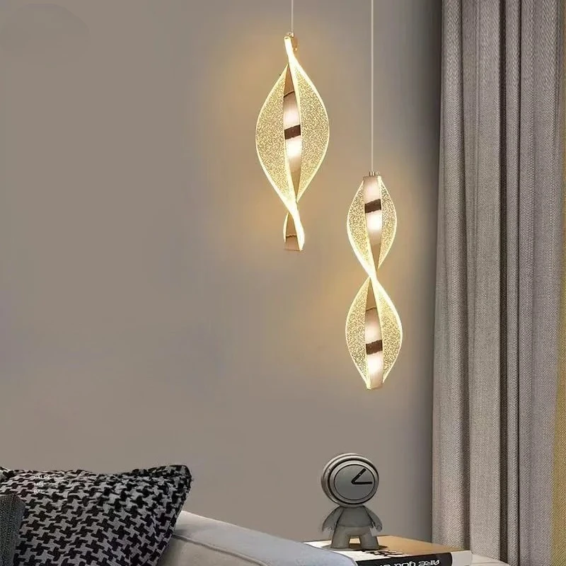 Nordic Modern Spiral Acrylic Pendant Lights Electroplated Aluminum Led Chandeliers Bedroom Bedside Lamps Home Hanging Lamps
Nordic Modern Spiral Acrylic Pendant Lights Electroplated Aluminum Led Chandeliers Bedroom Bedside Lamps Home Hanging Lamps