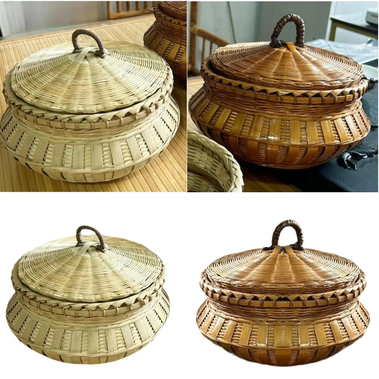 Egg Organizing Bamboo Woven Basket Multifunctional Kitchen Food Storage Bin Storage Basket Decorative with Lid Home Decor
Egg Organizing Bamboo Woven Basket Multifunctional Kitchen Food Storage Bin Storage Basket Decorative with Lid Home Decor