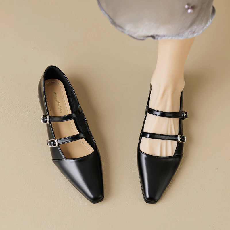 Women Pointed Toe French Mary Jane Shoes One Strap Shallow Mouth Chunky Heel Elegant Flat Footwear Plus Size Casual Summer
Women Pointed Toe French Mary Jane Shoes One Strap Shallow Mouth Chunky Heel Elegant Flat Footwear Plus Size Casual Summer