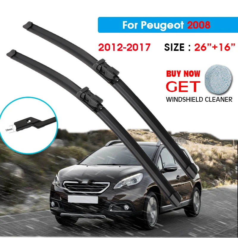 Car Wiper Blade For Peugeot 2008 26"+16" 2012-2017 Auto Windscreen Windshield Wipers Blades Window Fit Push Button Arm
Car Wiper Blade For Peugeot 2008 26"+16" 2012-2017 Auto Windscreen Windshield Wipers Blades Window Fit Push Button Arm