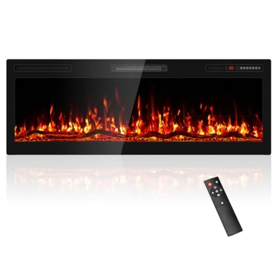 50" Electric Fireplace Recessed Wall Mounted Wide Screen Ultra Narrow Bezel Frame HD Flame Effect Logs Fuel Bed Modern Fire Pla
50" Electric Fireplace Recessed Wall Mounted Wide Screen Ultra Narrow Bezel Frame HD Flame Effect Logs Fuel Bed Modern Fire Pla