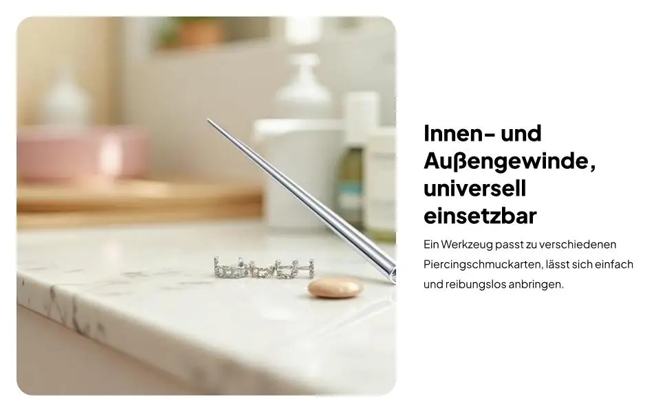 Threaded Insertion Taper Stainless Steel Piercing Kit 1.18inches Pin for Nose Lip Ear Salon Use
Threaded Insertion Taper Stainless Steel Piercing Kit 1.18inches Pin for Nose Lip Ear Salon Use