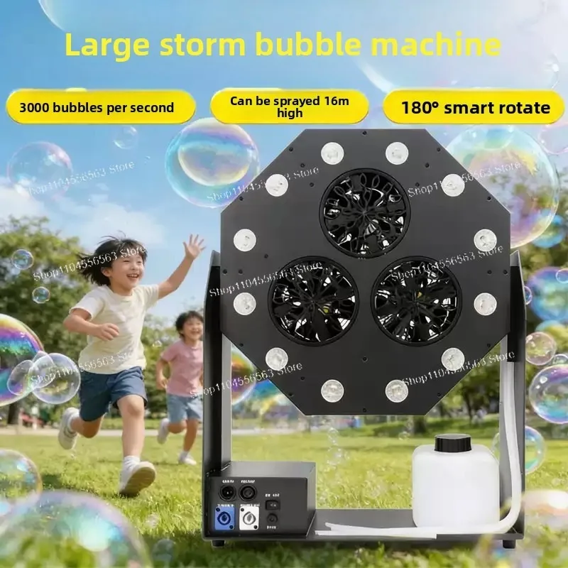 3-Wheel High-Power Bubble Machine with Long Runtime, Professional High-Output Bubble Maker for Weddings Parties & Stage Events
3-Wheel High-Power Bubble Machine with Long Runtime, Professional High-Output Bubble Maker for Weddings Parties & Stage Events