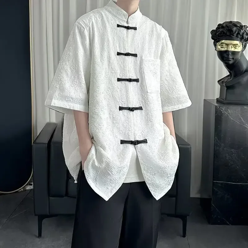 Pop New Chinese Style Short Sleeve Shirt For Men 2024 Summer New Design Sensibility Niche Loose Fit Zhongshan Work Shirt Jacket
Pop New Chinese Style Short Sleeve Shirt For Men 2024 Summer New Design Sensibility Niche Loose Fit Zhongshan Work Shirt Jacket