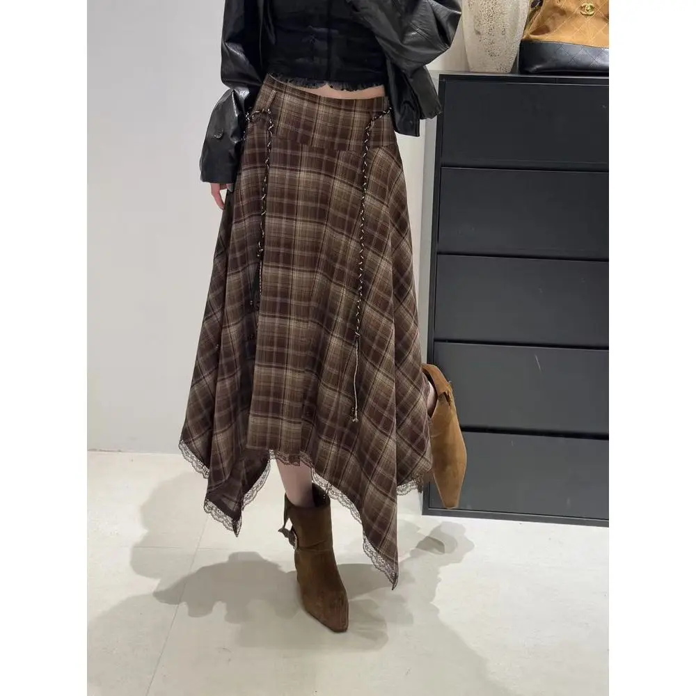 Trendy Plaid A-Line Skirt for Women Autumn 2025 Irregular Color Block Lace Trim Casual Polyester Fiber Print Skirt
Trendy Plaid A-Line Skirt for Women Autumn 2025 Irregular Color Block Lace Trim Casual Polyester Fiber Print Skirt