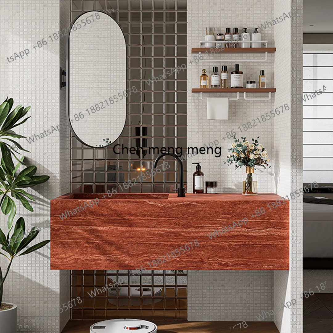 Minimalist wind line Travertine rock slab integrated basin Hanging rock slab bathroom cabinet combined toilet
Minimalist wind line Travertine rock slab integrated basin Hanging rock slab bathroom cabinet combined toilet
