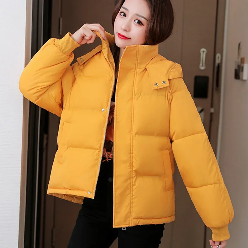 Лаконичные парки с капюшоном и воротником-стойкой, женские зимние хлопковые куртки на пуговицах на молнии, женские утепленные теплые пальто с карманами 
Лаконичные парки с капюшоном и воротником-стойкой, женские зимние хлопковые куртки на пуговицах на молнии, женские утепленные теплые пальто с карманами