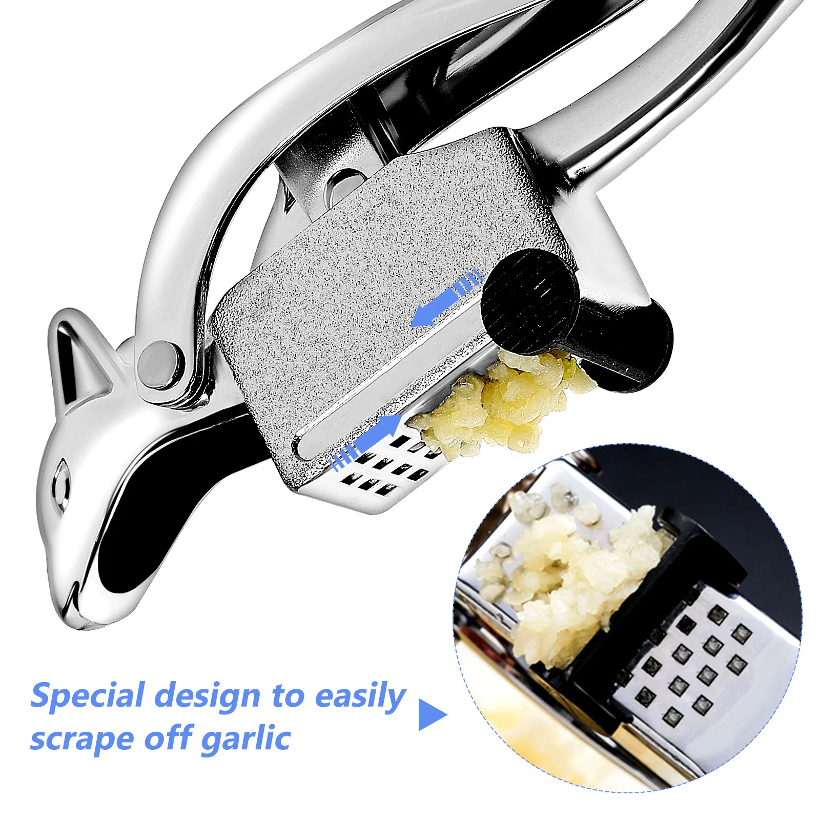 Garlic Press Stainless Steel Manual Mincer Tool For Kitchen Ginger Crusher Detachable Long Handle Mincing Tool
Garlic Press Stainless Steel Manual Mincer Tool For Kitchen Ginger Crusher Detachable Long Handle Mincing Tool