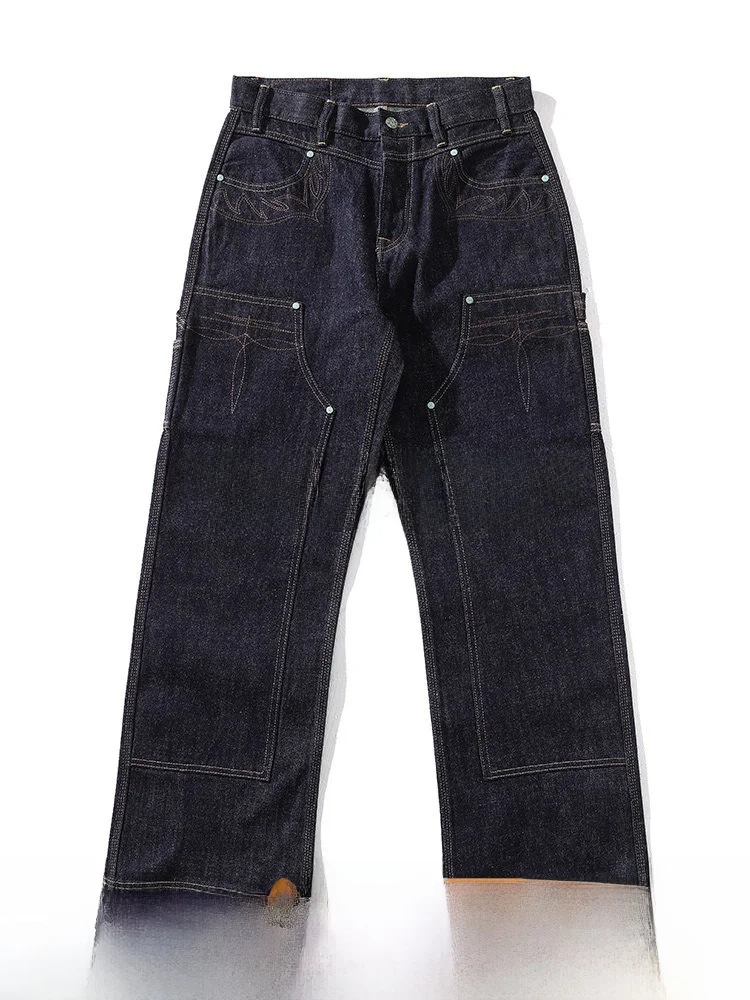MBBCAR Western Series Narrow Width 65OZ Double Knee Logging Indigo Denim High Waist Wide Leg Workwear Pants Youth Faion
MBBCAR Western Series Narrow Width 65OZ Double Knee Logging Indigo Denim High Waist Wide Leg Workwear Pants Youth Faion