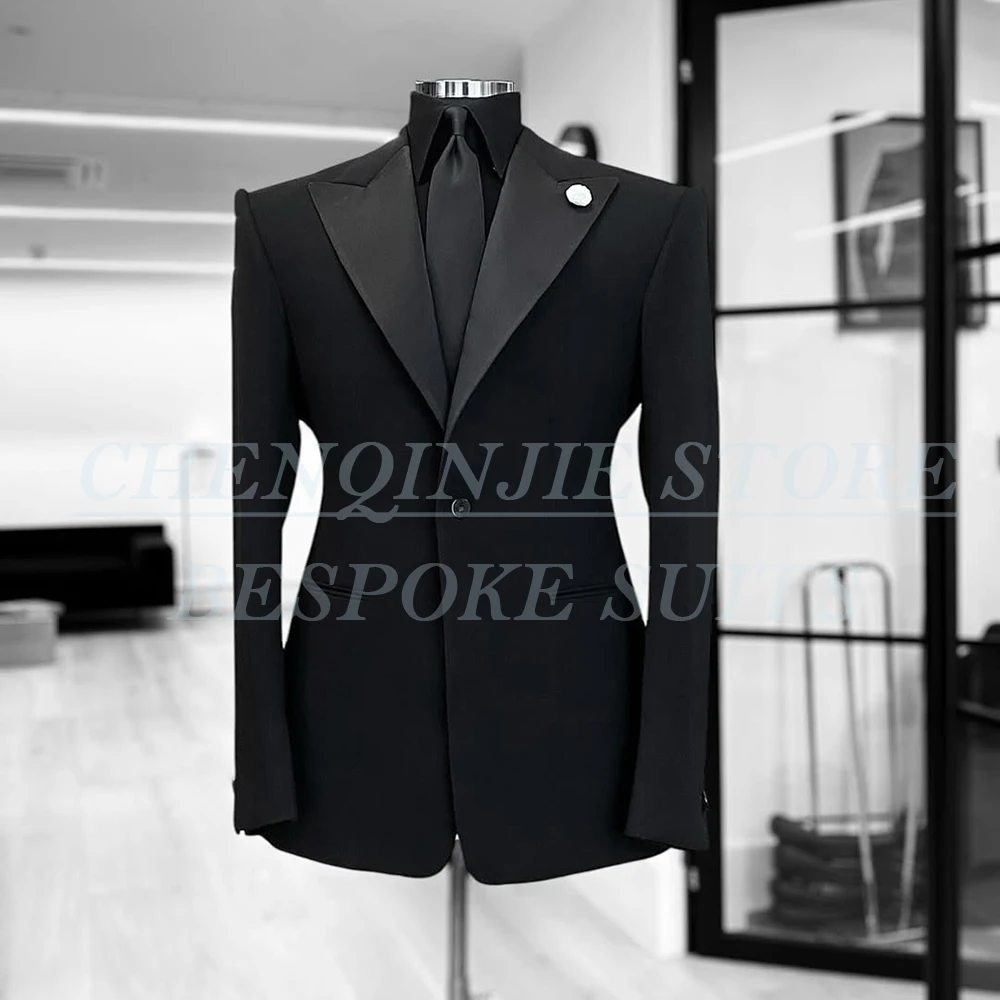 Черные костюмы для мужчин, узкие однобортные однобортные пиковые лацканы, приталенная куртка, брюки, наряды, высококачественная мужская одежда, костюм
Черные костюмы для мужчин, узкие однобортные однобортные пиковые лацканы, приталенная куртка, брюки, наряды, высококачественная мужская одежда, костюм