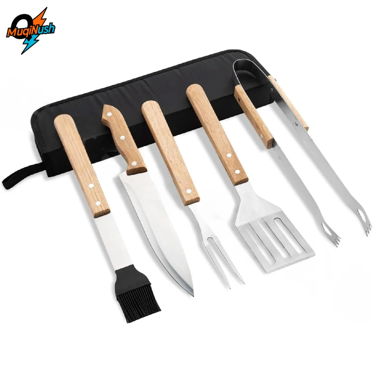 MuqiNush 5Pcs Stainless Steel Multifunctional BBQ Grill Tool Set, Grill Spatula for Outdoor Camping Party and Picnic, Carry Bag
MuqiNush 5Pcs Stainless Steel Multifunctional BBQ Grill Tool Set, Grill Spatula for Outdoor Camping Party and Picnic, Carry Bag