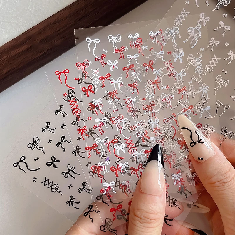 1 Sheet Bowknot&Ribbon Nail Stickers Kawaii Bow Tie Self-Adhesive Nail Art Decals DIY Manicure Decor Bowknots Sticker
1 Sheet Bowknot&Ribbon Nail Stickers Kawaii Bow Tie Self-Adhesive Nail Art Decals DIY Manicure Decor Bowknots Sticker