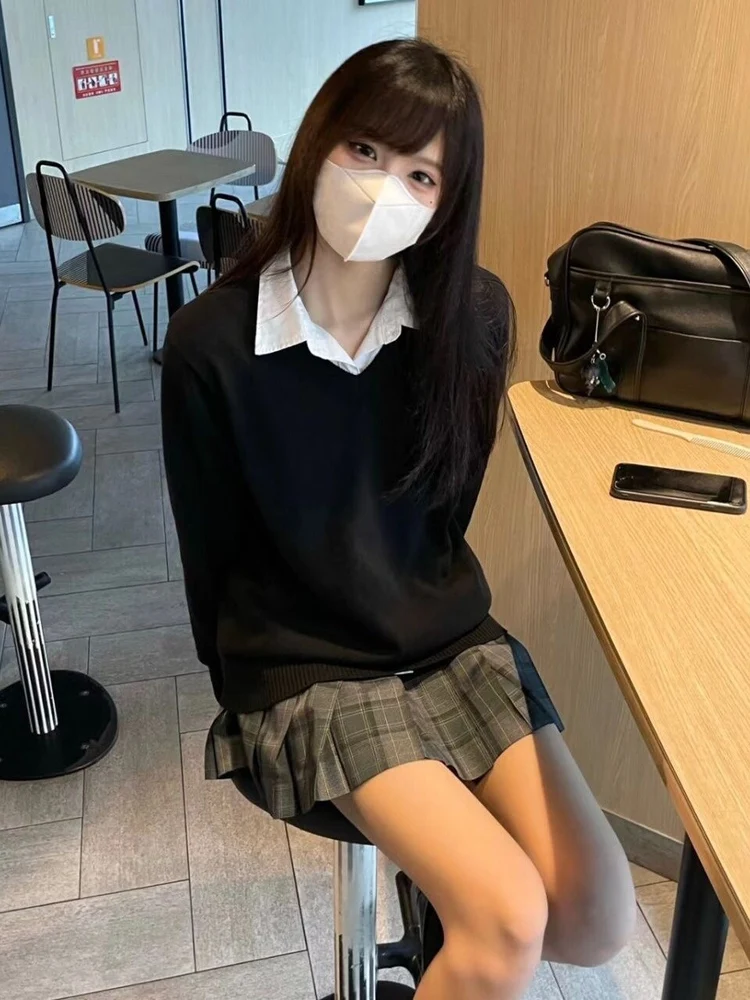 Autumn Winter Lazy Sle Jk Sweater Women Sweet School orm Long Sve V Ne Knitted Outerwear Coat Fem Faion
Autumn Winter Lazy Sle Jk Sweater Women Sweet School orm Long Sve V Ne Knitted Outerwear Coat Fem Faion