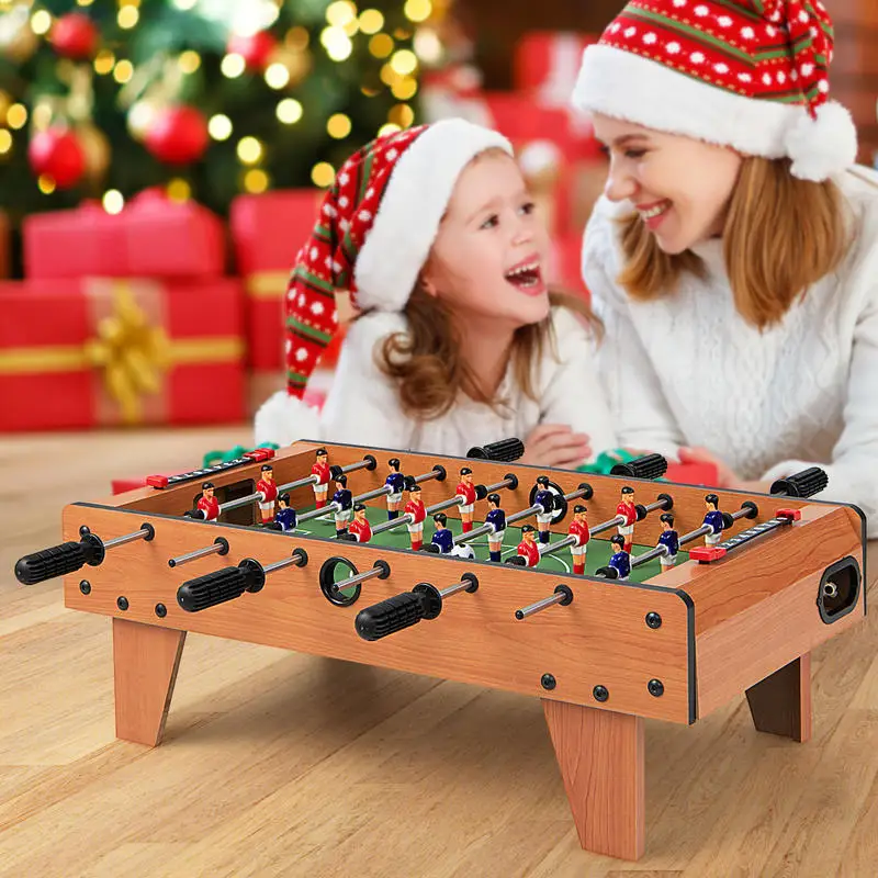69cm Tabletop Foosball Table with Wooden Raised Legs
69cm Tabletop Foosball Table with Wooden Raised Legs