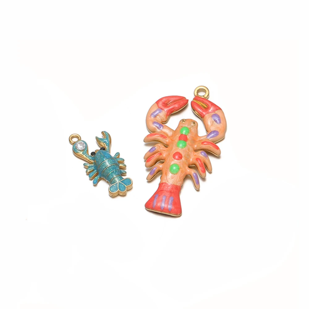 4pcs Stainless Steel Enamel Cartoon Lobster Pendant for Necklace Charms Earrings Bracelet Supplies DIY Cute Jewelry Making Bulk
4pcs Stainless Steel Enamel Cartoon Lobster Pendant for Necklace Charms Earrings Bracelet Supplies DIY Cute Jewelry Making Bulk