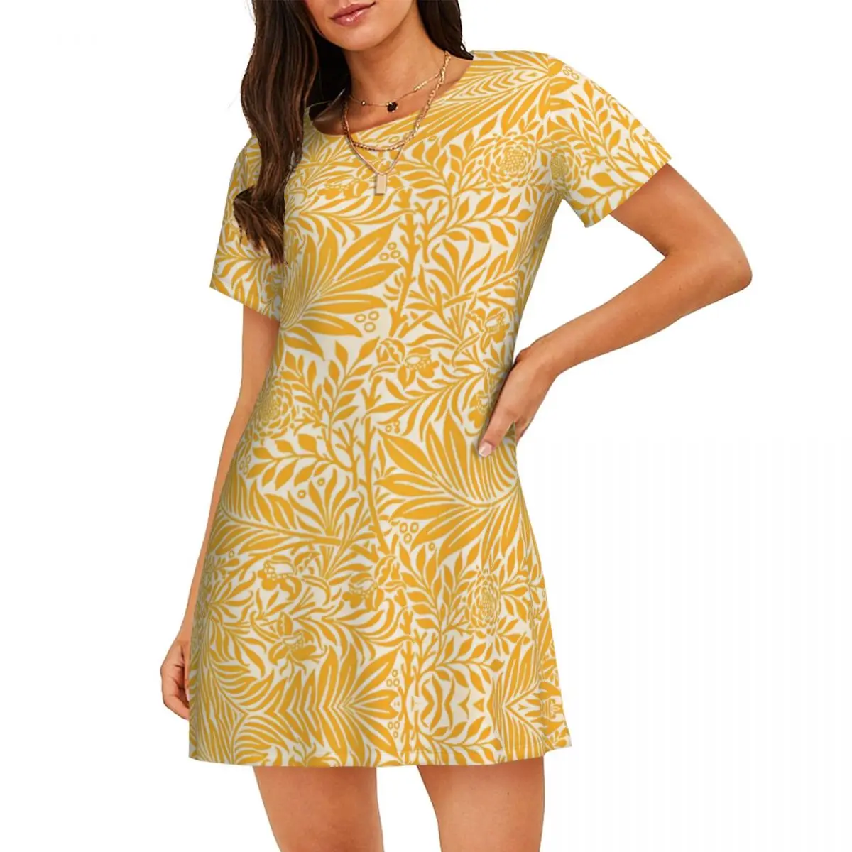 Custom William Morris Larkspur In Golden Yellow Short Sleeves Women Nightdress Sleeping Womens Sleepshirts Dress Sleep Dress
Custom William Morris Larkspur In Golden Yellow Short Sleeves Women Nightdress Sleeping Womens Sleepshirts Dress Sleep Dress