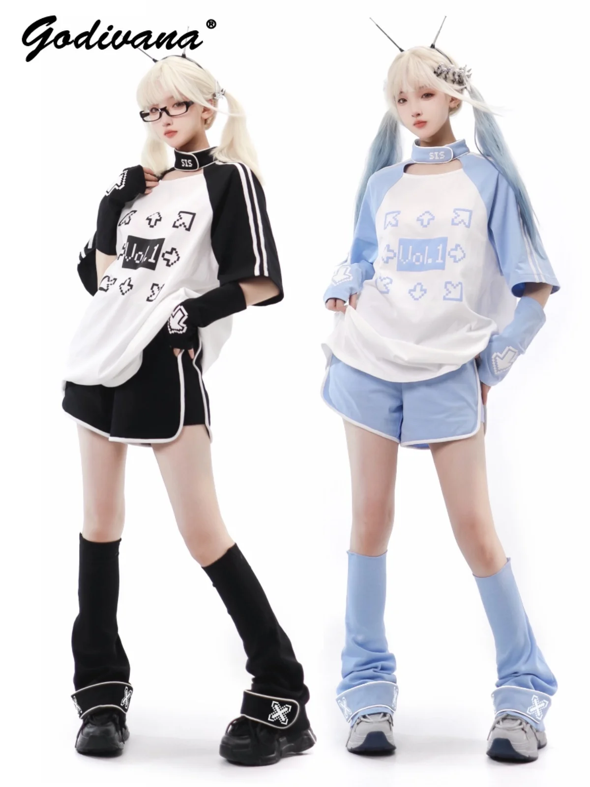 Japanese Mine-Style Short-Sleeved T-shirt Water Color System Arrow Printed Color Matching Loose Cotton T-shirt Girls Tops
Japanese Mine-Style Short-Sleeved T-shirt Water Color System Arrow Printed Color Matching Loose Cotton T-shirt Girls Tops