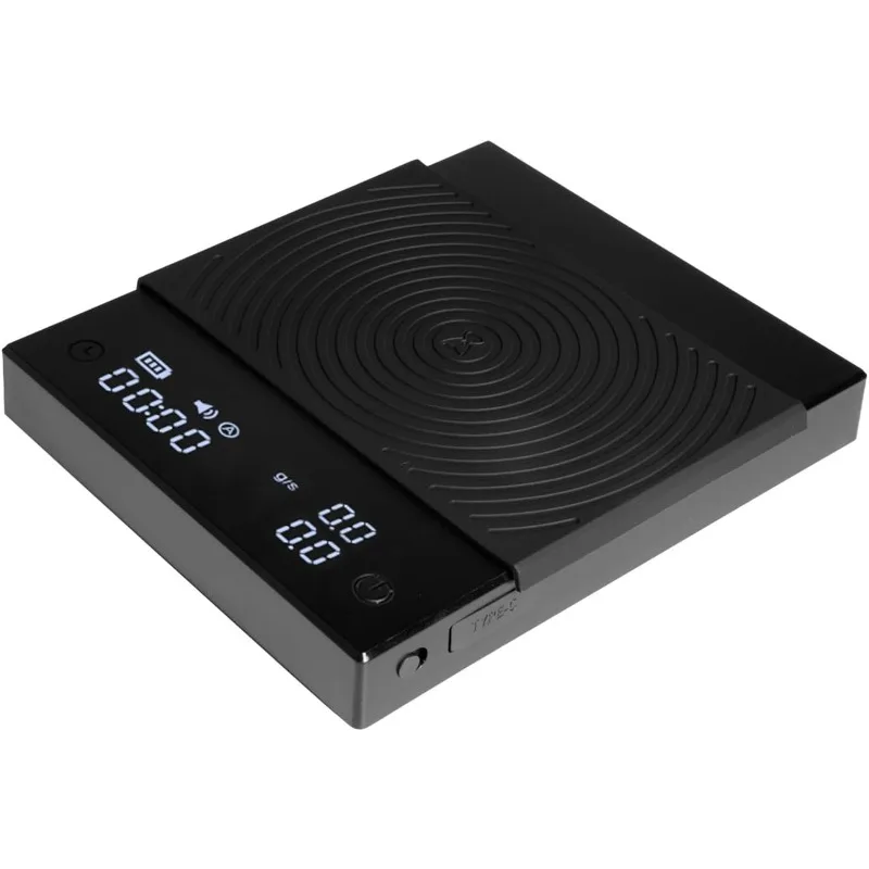 2.0 Electronic Espresso Scale with Water Flow Rate and Timer Function, Free Switching of Ounce/kg Un
2.0 Electronic Espresso Scale with Water Flow Rate and Timer Function, Free Switching of Ounce/kg Un