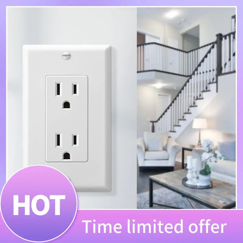 B69C 10 Pack Tamper-Resistant Electrical Outlet Decorator Receptacle Outlet With Wall Plate, 15A 125V, Self-Grounding
B69C 10 Pack Tamper-Resistant Electrical Outlet Decorator Receptacle Outlet With Wall Plate, 15A 125V, Self-Grounding