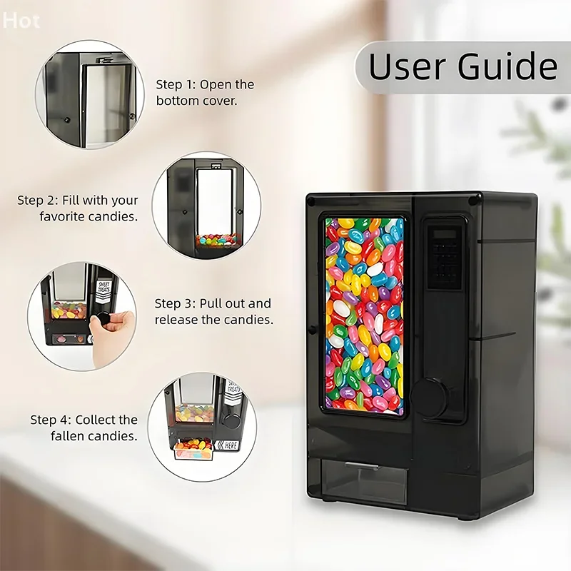 Mini Desktop Candy Dispenser Manual Vending Machine for Kids Adults Birthday Xmas Gift
Mini Desktop Candy Dispenser Manual Vending Machine for Kids Adults Birthday Xmas Gift