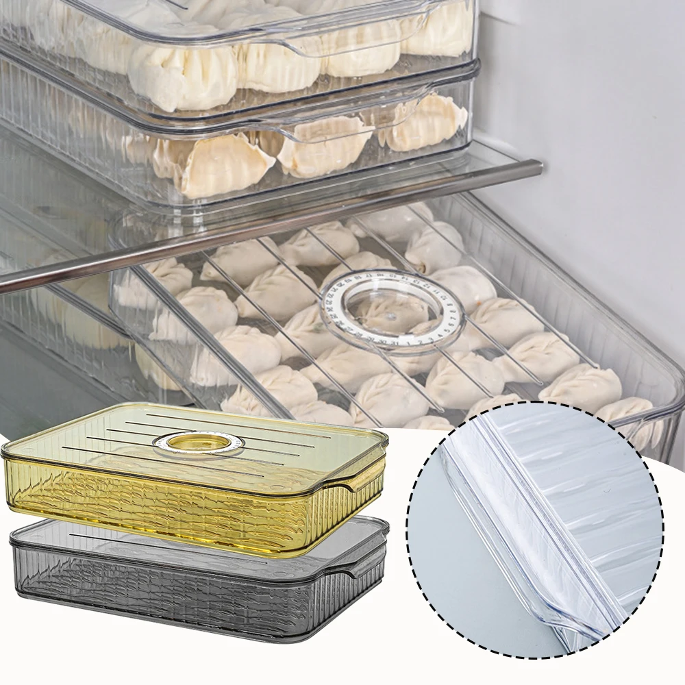 Fresh-keeping Dumpling Box Multi Layers Dumpling Frozen-Tray With Handle For Kitchen
Fresh-keeping Dumpling Box Multi Layers Dumpling Frozen-Tray With Handle For Kitchen