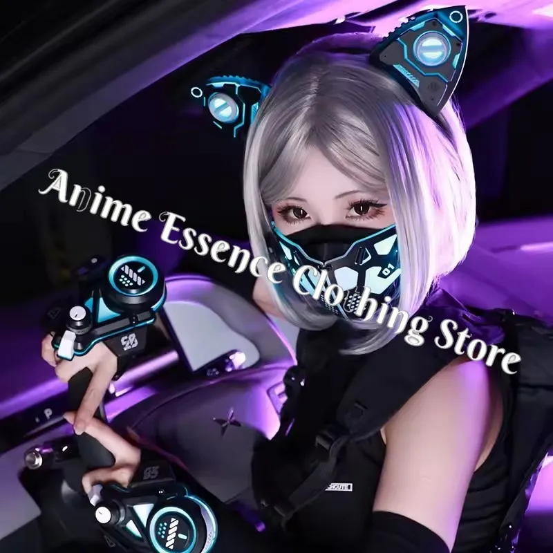 Anime Cyber-Punk Cosplay MaskMechanical Cat Ears Hairband Woman Men Scifi Functional Face Mask Music Festival Cosplay Props
Anime Cyber-Punk Cosplay MaskMechanical Cat Ears Hairband Woman Men Scifi Functional Face Mask Music Festival Cosplay Props