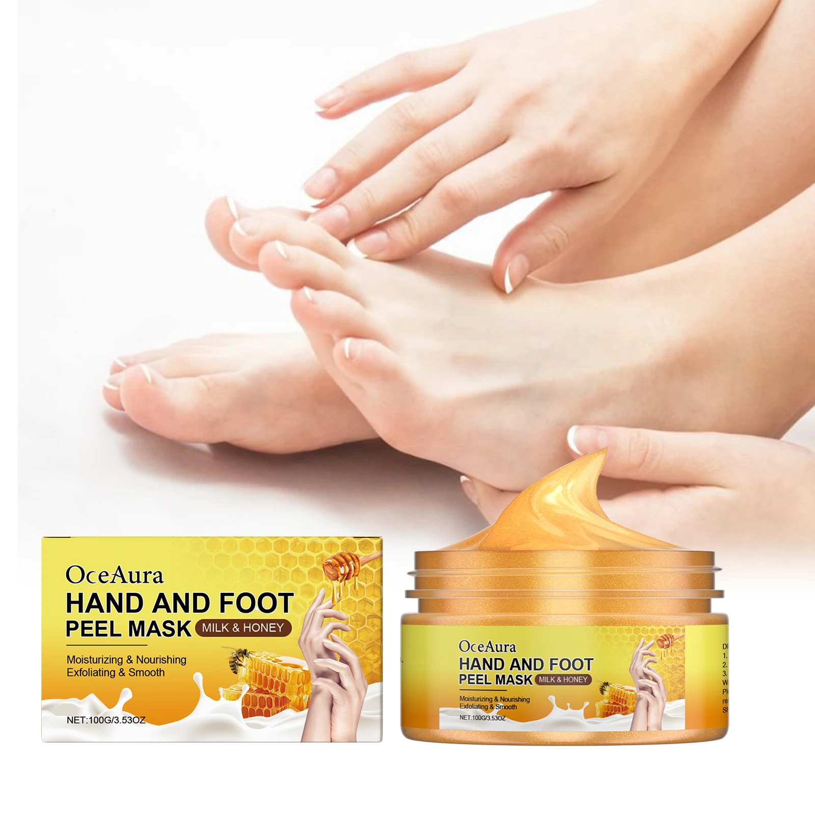 Moisturizing Hand & Foot Mask, Daily Hydration Care for Exfoliating, Nourishing & Smoothing Skin, Aids in Skin Softness
Moisturizing Hand & Foot Mask, Daily Hydration Care for Exfoliating, Nourishing & Smoothing Skin, Aids in Skin Softness