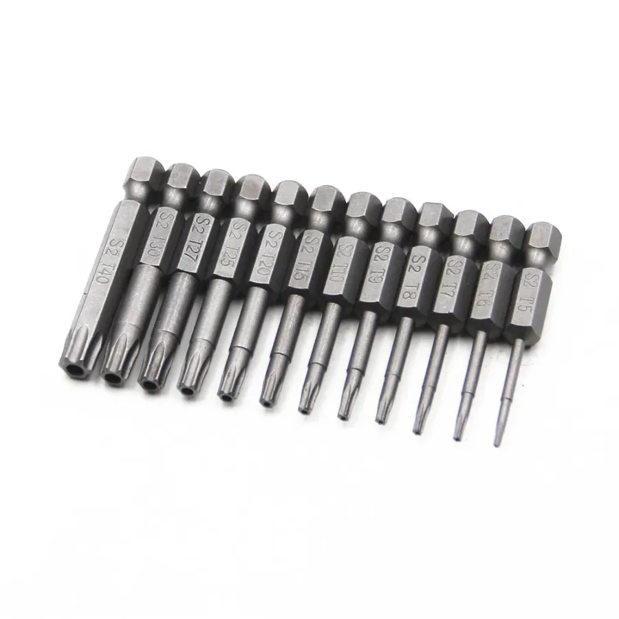 12PCS 1 4andquot; Hex Bits Driver Tamper Proof Security Drill Magnetic Bit Set Torx Screwdriver Flat F1FC High Quality 50mm
12PCS 1 4andquot; Hex Bits Driver Tamper Proof Security Drill Magnetic Bit Set Torx Screwdriver Flat F1FC High Quality 50mm