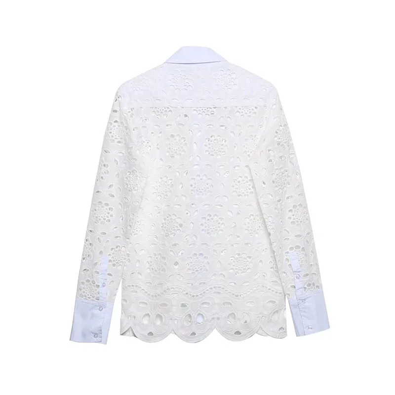 Spring Summer Women's Faion Embroidered Hollow out Collar irt And Long Skirt Set Cotton Material Summer Collection
Spring Summer Women's Faion Embroidered Hollow out Collar irt And Long Skirt Set Cotton Material Summer Collection