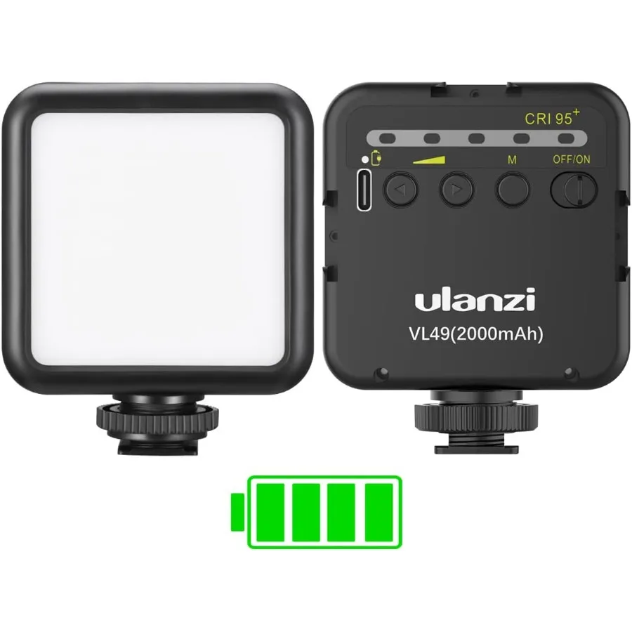 ULANZI VL49 2000mAh LED Video Light w 3 Cold Shoe Rechargeable Soft Light Panel Portable Photography Lighting for DJI OSMO DSL
ULANZI VL49 2000mAh LED Video Light w 3 Cold Shoe Rechargeable Soft Light Panel Portable Photography Lighting for DJI OSMO DSL