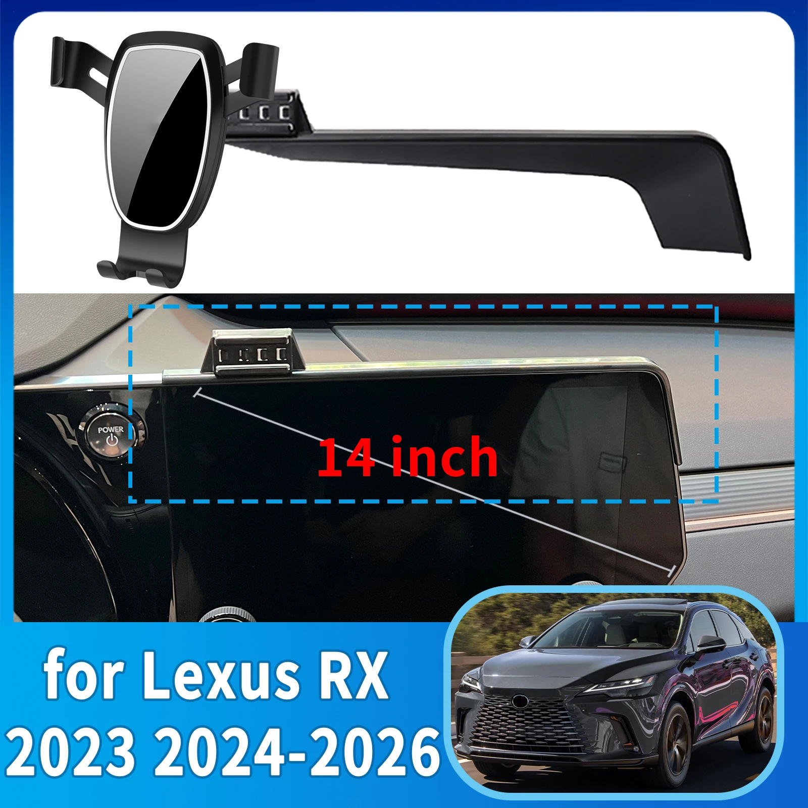 fit for Lexus RX 2023 2024 2025 2026 (14in) Anti-Shake Screen Base Phone Holder Mount Stand Dedicated Car accessoires
fit for Lexus RX 2023 2024 2025 2026 (14in) Anti-Shake Screen Base Phone Holder Mount Stand Dedicated Car accessoires