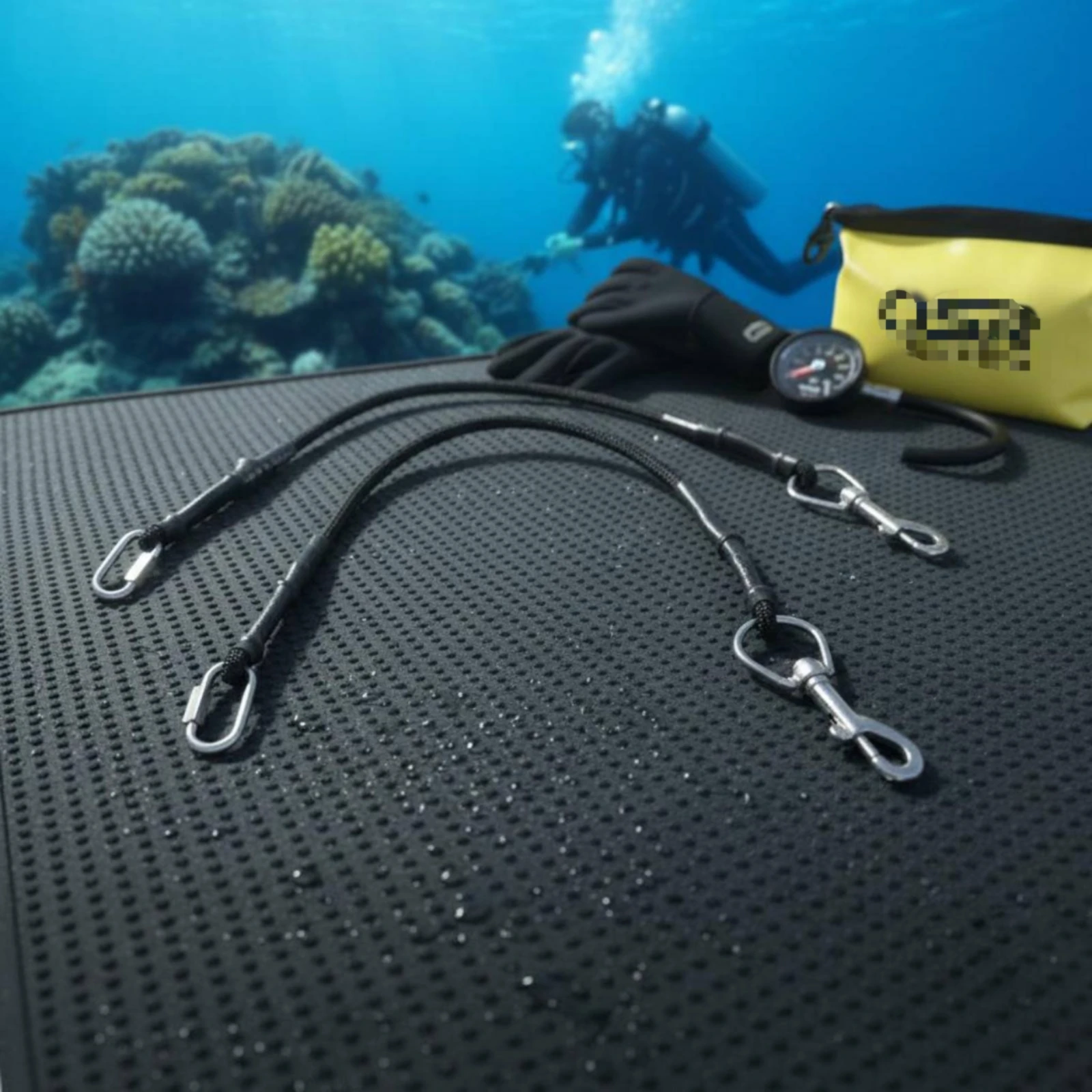 Diving Bottle Rigging Kit Quick Release Clip Side Mount Leash Set Underwater Bungee Leash Pair Heavy Duty for Divers, Underwater
Diving Bottle Rigging Kit Quick Release Clip Side Mount Leash Set Underwater Bungee Leash Pair Heavy Duty for Divers, Underwater
